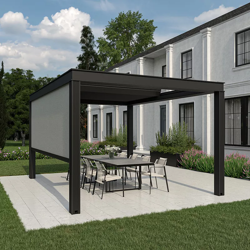 Hur förbättrar en pergola med jalusi av aluminium utomhusboende?