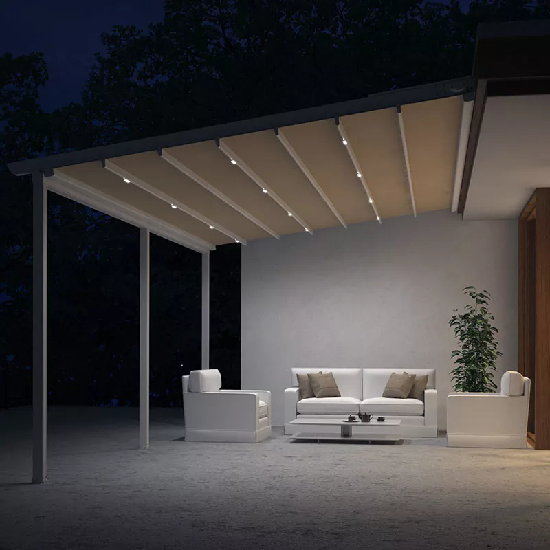 Hur förvandlar aluminium infällbar pergola utomhusutrymmen?