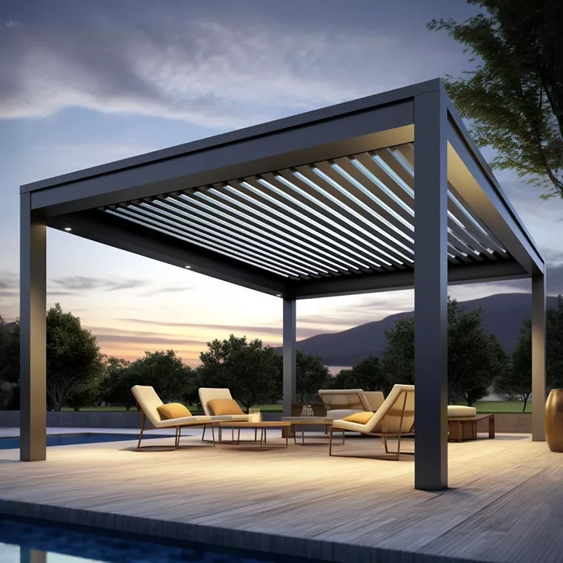 Justerbar pergola i aluminium