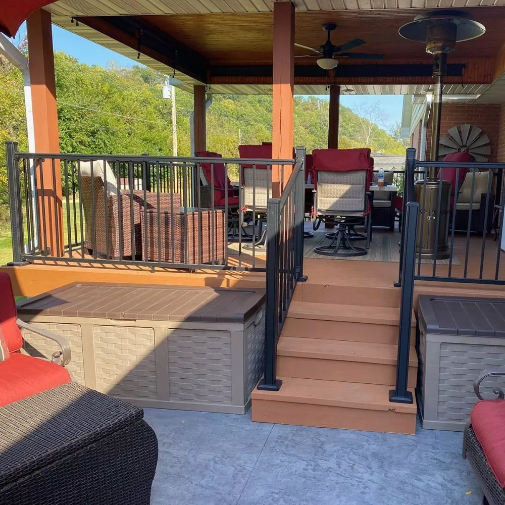 Trappräcke i aluminium utomhus